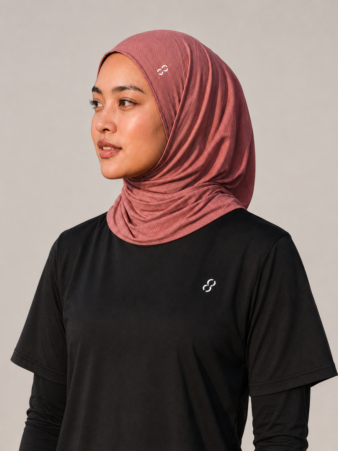 TieFit Sports Hijab (Dusty Rose)