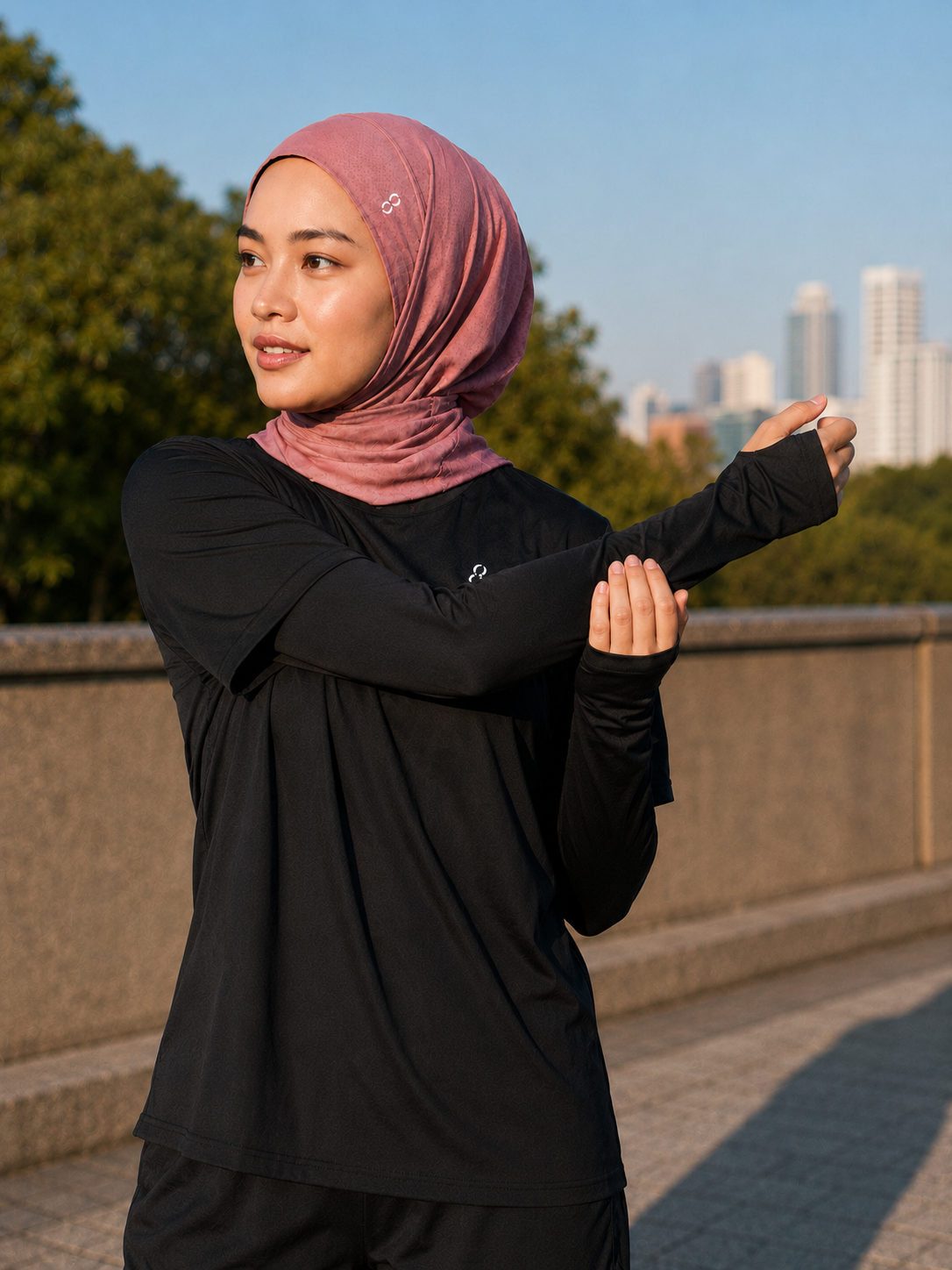 TieFit Sports Hijab (Dusty Rose)