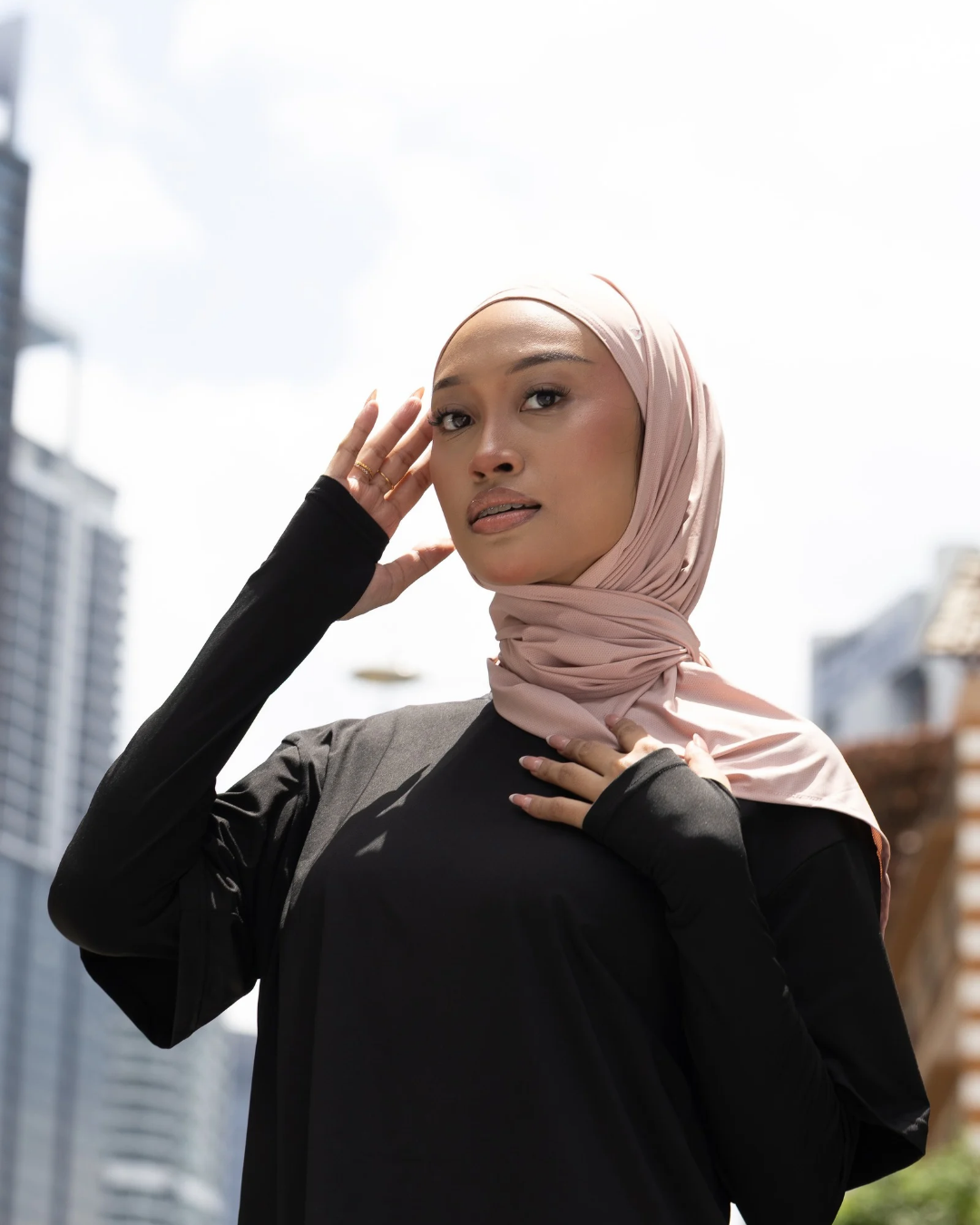 TieFit Sports Hijab with Inner (Secure Draw String)