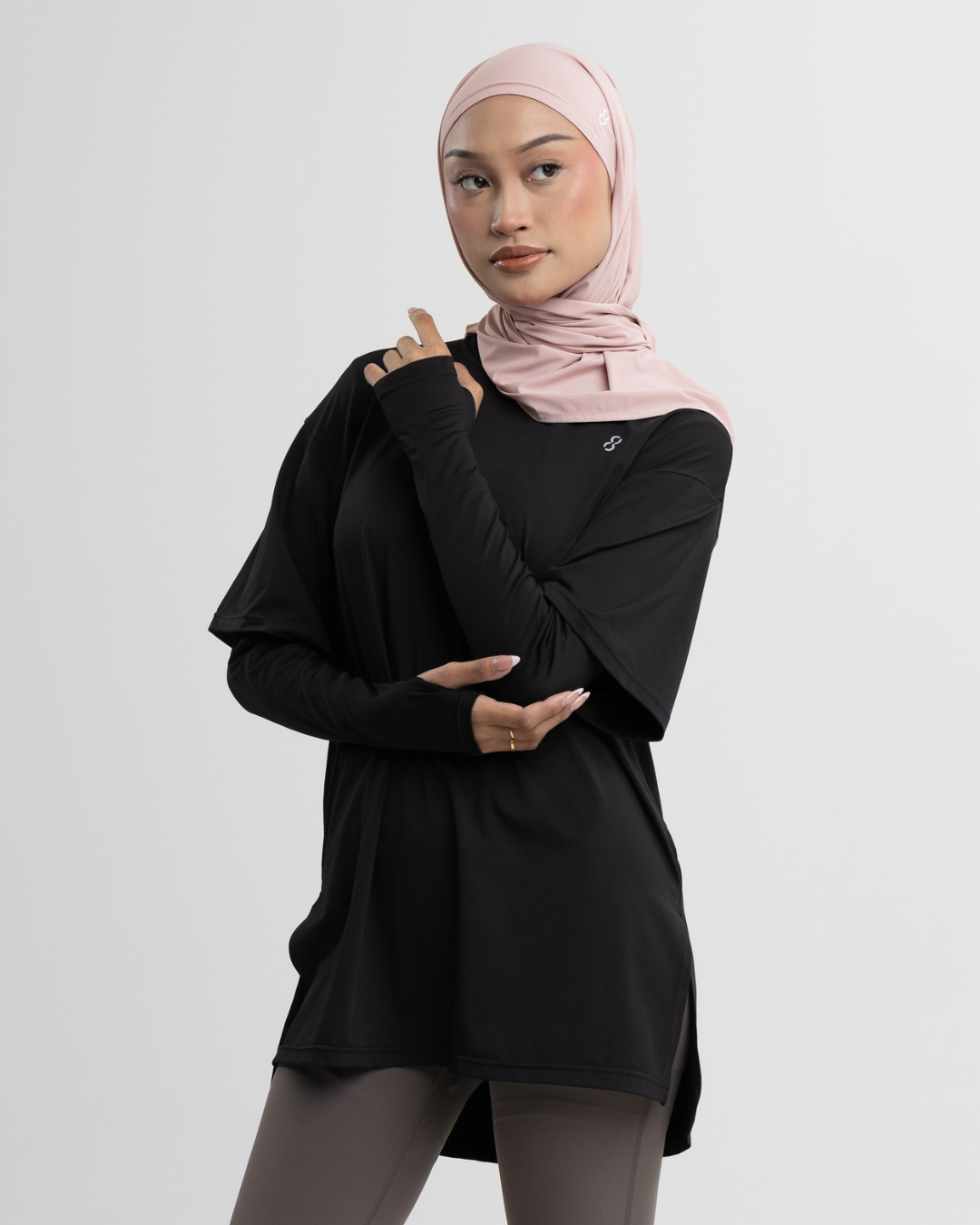 TieFit Sports Hijab with Inner (Secure Draw String)