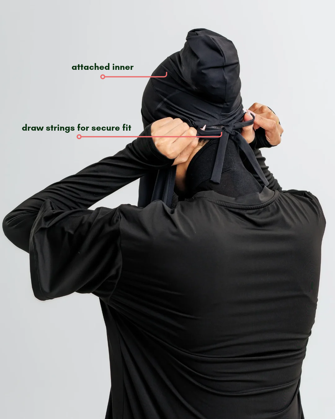 TieFit Sports Hijab with Inner Cap